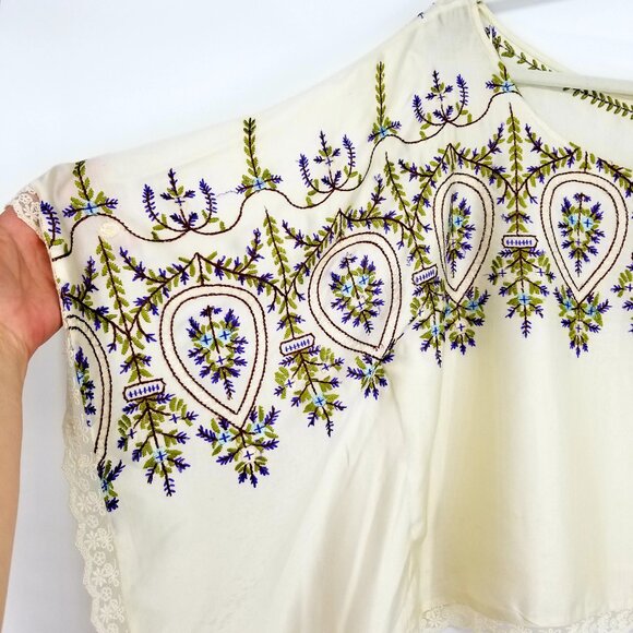 Free People Embroidered Women's draped  blouse - Contemporary w/Old World Charm - Picture 6 of 12